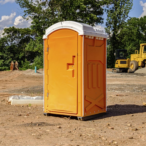 how often are the portable restrooms cleaned and serviced during a rental period in Coupon PA